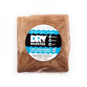 Супер впитывающее полотенце для сушки Dry Monster DOUBLE TWIST 50x80 коричневое DM-5080BN