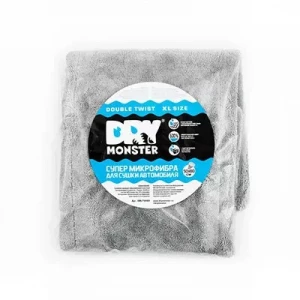 Супер впитывающее полотенце для сушки Dry Monster DOUBLE TWIST 50x80 голубое DM-5080BL